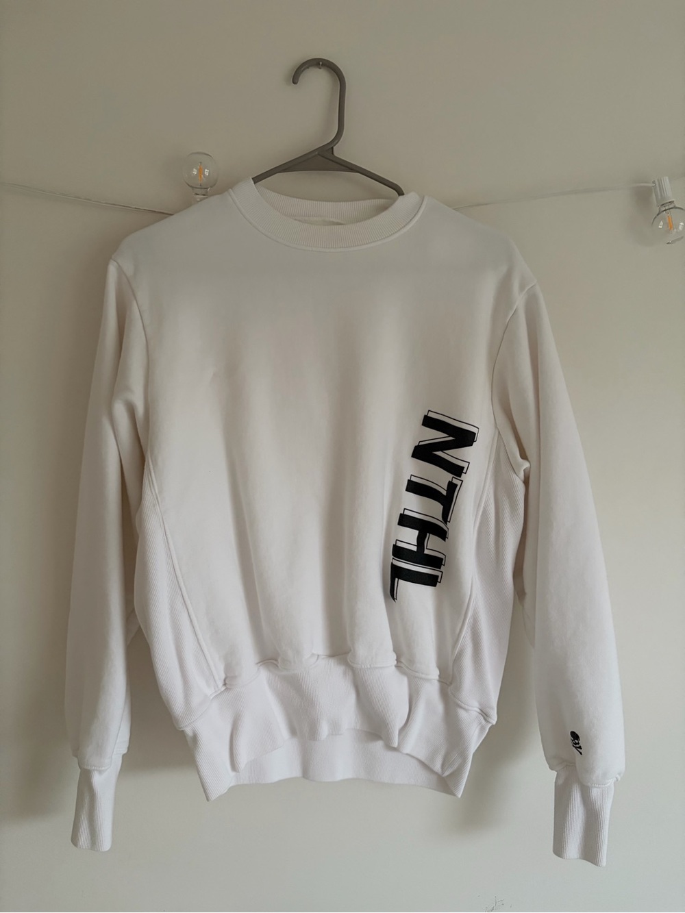 Soulcycle White Crewneck with Skull and Lettering